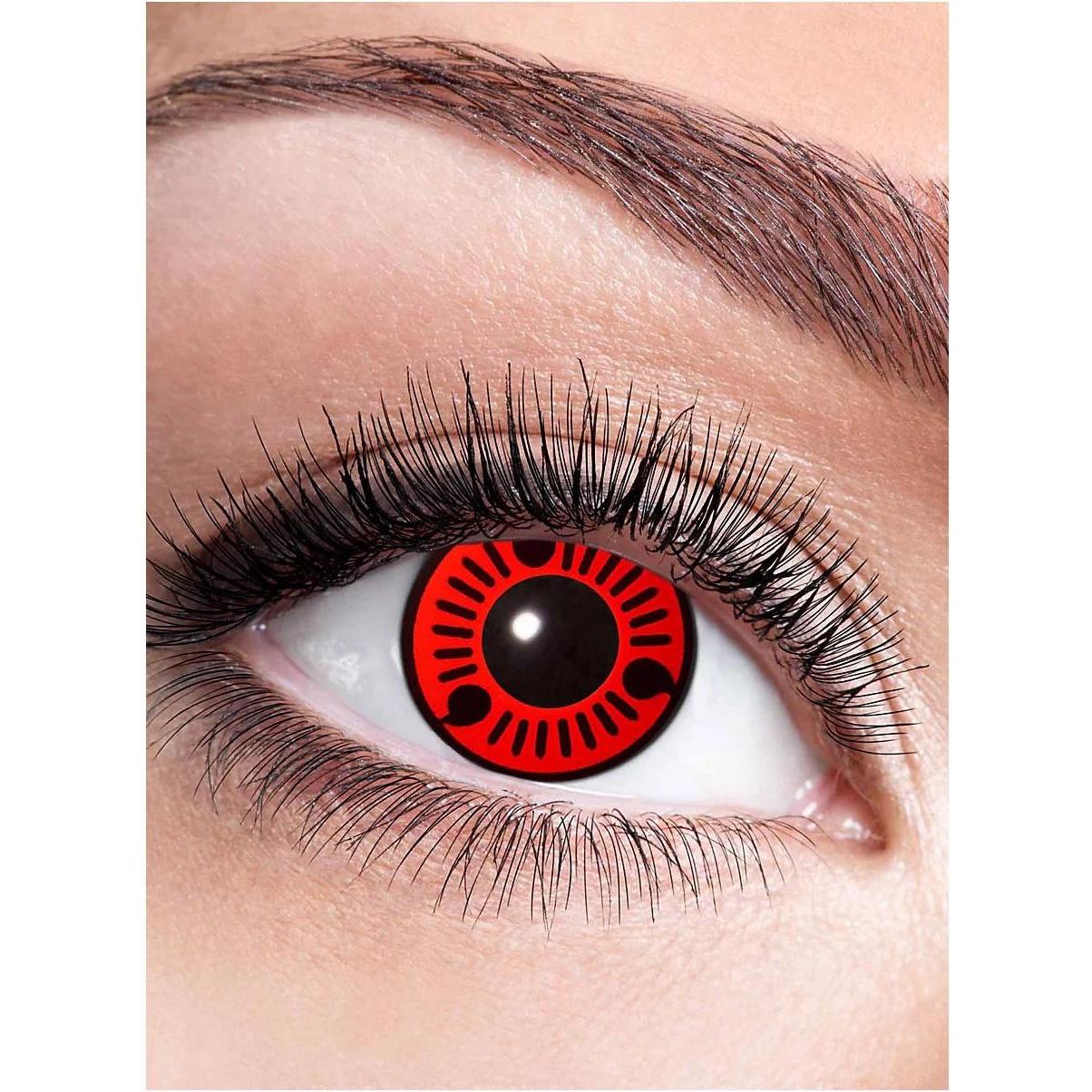Thumbnail - Metamorph, Farbige Linsen, Sasuke Sharingan Kontaktlinse mit Dioptrien (Rot)