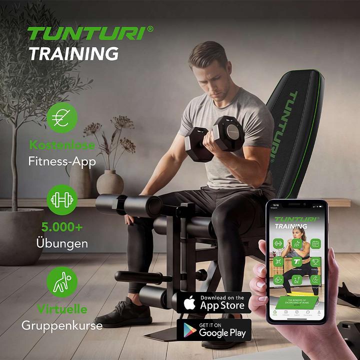 Actual product image Tunturi Verstellbare Hantelbank mit Bauch- und Beintrainer UB60