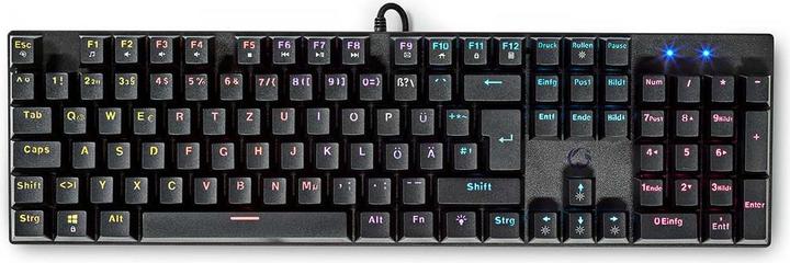 Produktbild Nedis Wired Gaming Keyboard USB Type-A Mechanische Tasten LED Deutsch DE-Layout Stromversorgung über (DE, Kabelgebunden)