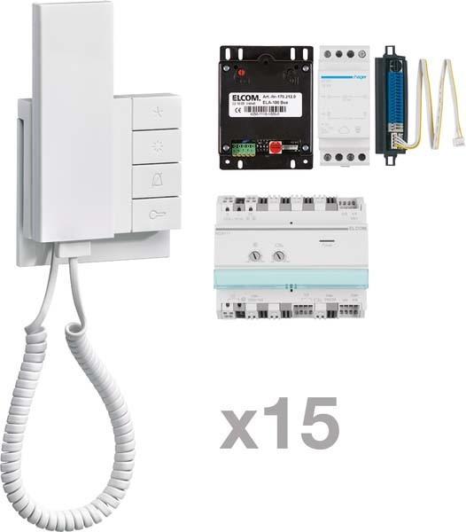 Actual product image Elcom Audio intercom set Fon i2Audio+2-wire 15-participants