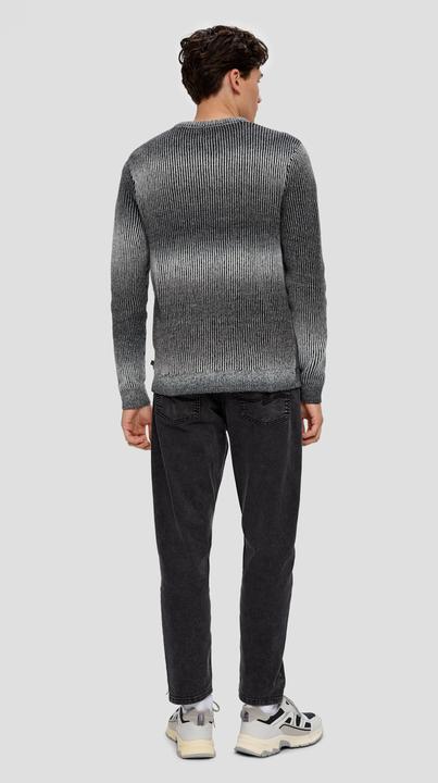 Produktbild s.Oliver Strickpullover Strickpullover mit Rippblende (L)