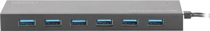 Produktbild Digitus Hub 7-port USB 3.0 SuperSpeed, Power Supply, HQ aluminum (USB-A, 7 Ports)