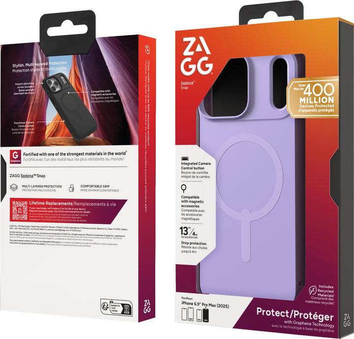 Produktbild Zagg Case für Apple iPhone 17 Pro Max Sedona Snap dusty grape (Apple iPhone 17 Pro Max)