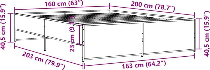 Image du produit vidaXL Bettgestell (200 x 200 cm)