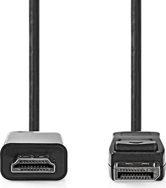 Produktbild Nedis Displayport-Kabel | DisplayPort Stecker | HDMI™ Stecker | 1080p | Vernickelt | 2.00 m | Rund | (2 m, DisplayPort, 1.2)