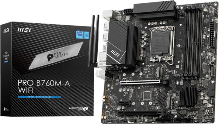 Actual product image MSI PRO B760M-A WIFI (LGA 1700, Intel B760, mATX)