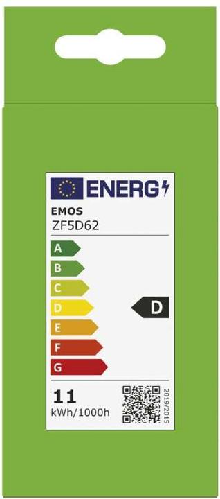 Energie-Label Emos LED Lampe Filament A60 / E27 / 10,5 W (100 W) / 1521 lm / Warmweiss (E27, 10.50 W, 1521 lm, 1 x, D)