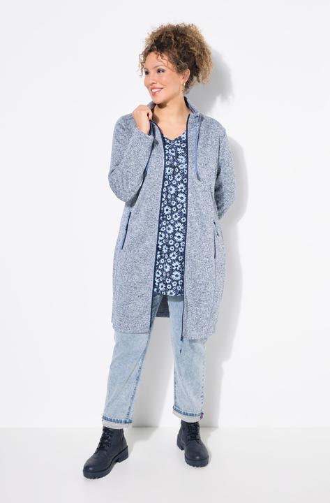 Produktbild Ulla Popken Strickfleecejacke, Stehkragen, längerer Schnitt, Zipptaschen (42, 44)