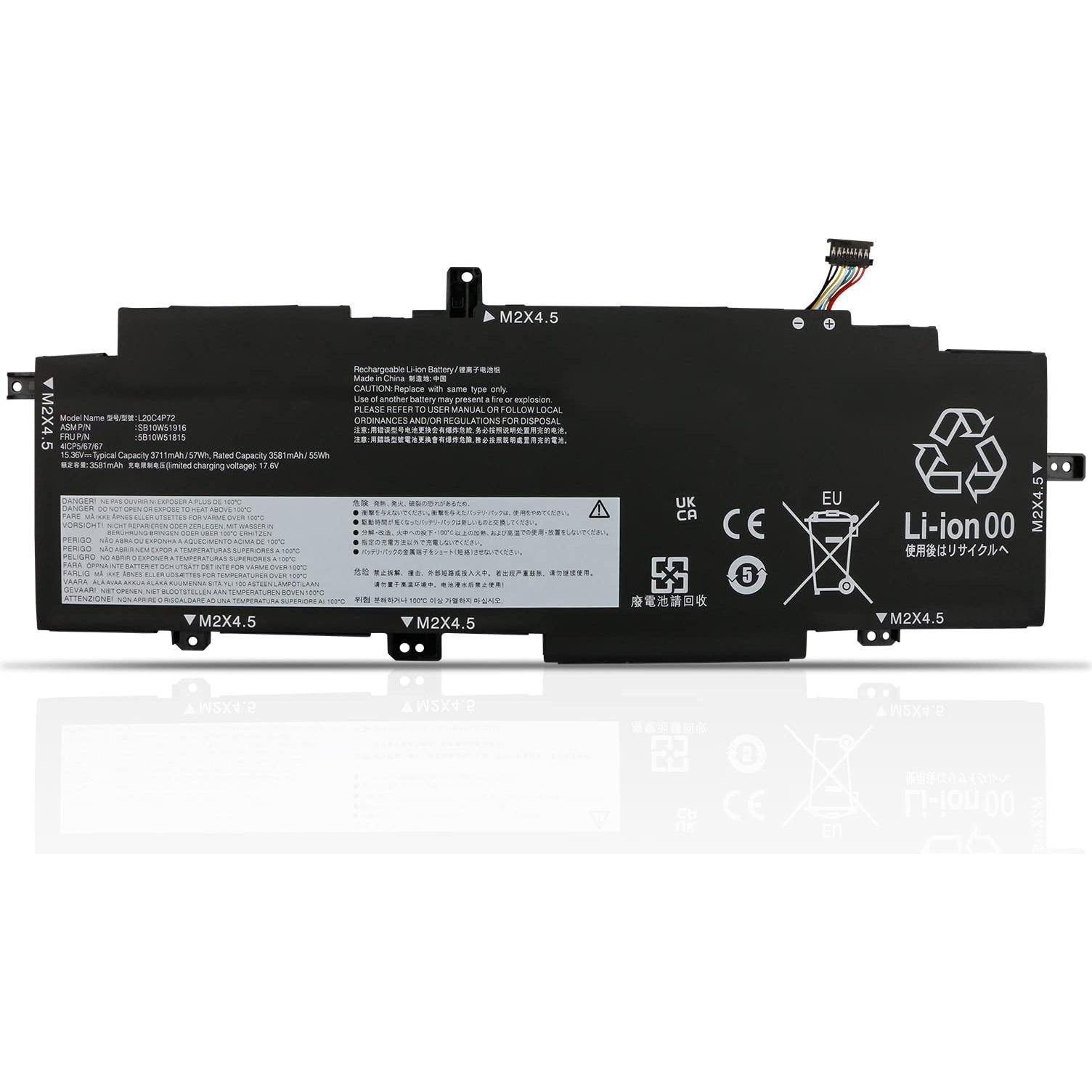 Thumbnail - Lenovo Internal,4c,57Wh,LiIon,CXP (4 Zellen, 3711 mAh), Notebook Akku