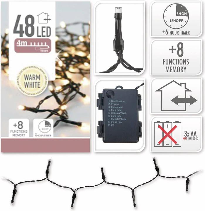 Productafbeelding FT Lichtketting 48 LED, warm wit (4.10 m)