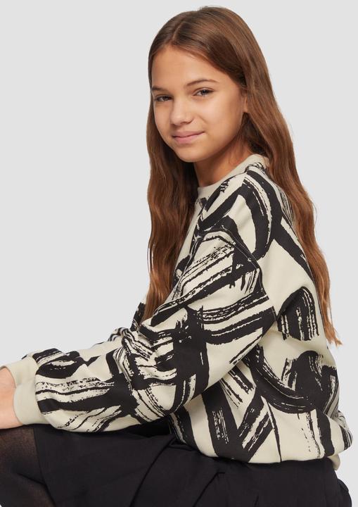 Produktbild S.Oliver Sweatshirt Sweatshirt mit All-over-Print (158, 164)