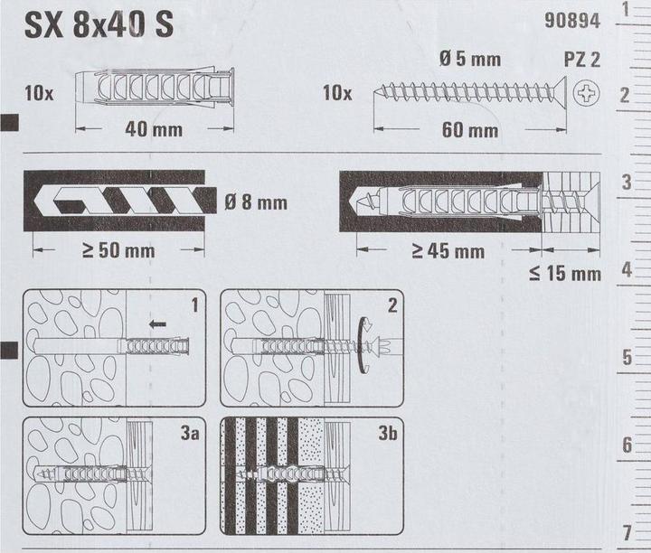 Actual product image Fischer Expansion anchor SX (10 pcs.)