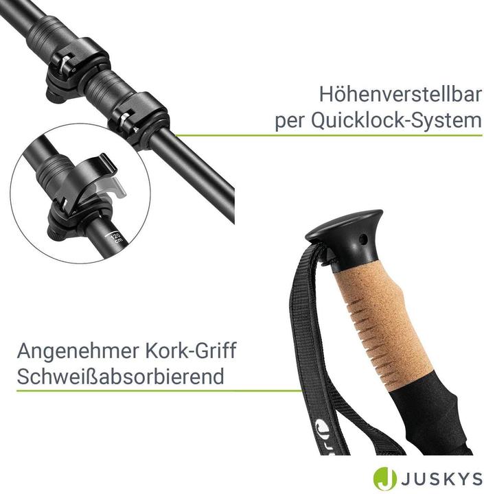 Actual product image Juskys Nordic Walking Stöcke (65 -135 cm)