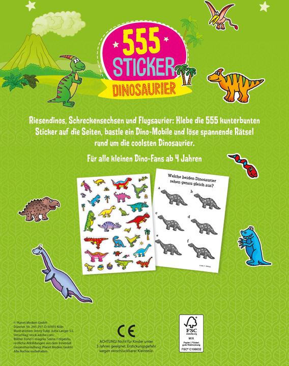 Produktbild 555 Sticker Dinosaurier