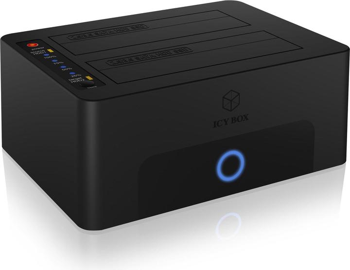 Icy Box Station d'accueil et de clonage pour disques durs SATA 2,5" ou 3,5",IB-1232CL-U3