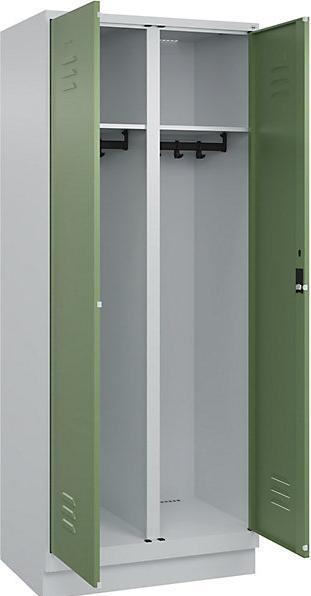 Light grey RAL 7035, Reseda green RAL 6011