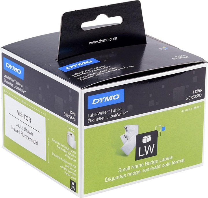 Productafbeelding Dymo S0722560 Blanco naamplaatjes