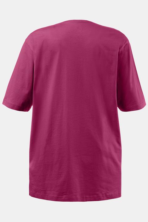 Actual product image Ulla Popken Basic V-Neck Relaxed Fit Short Sleeve Tee (62)