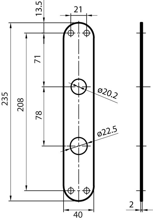 Actual product image Nickal doorplates (Door plate set)