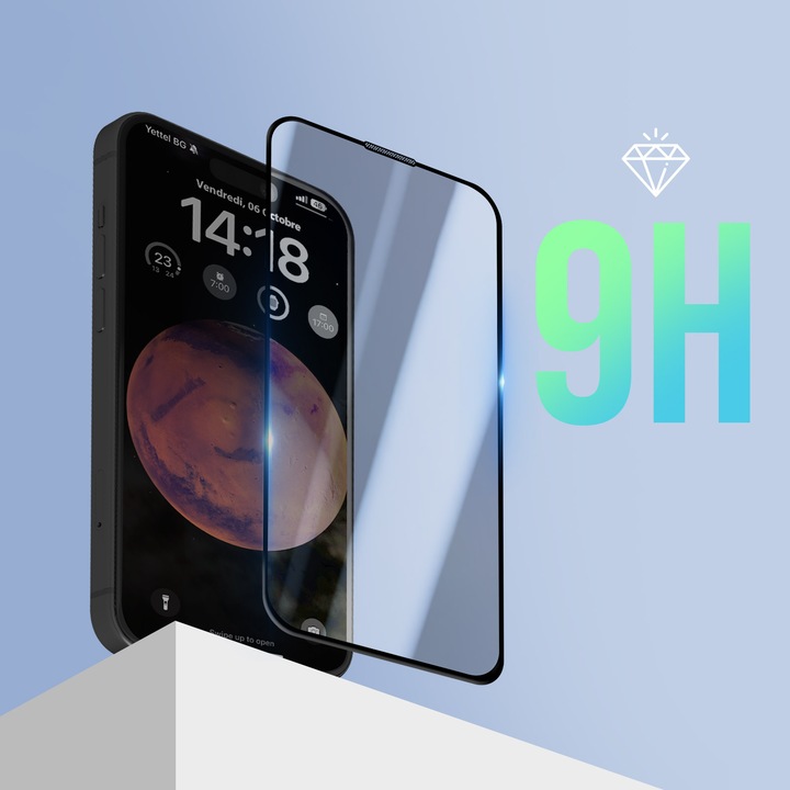 Actual product image Avizar Protective glass film 9H (1 Piece, Apple iPhone 15 Pro)