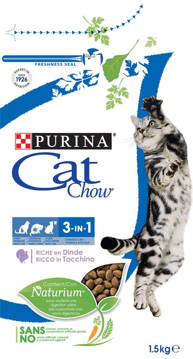 Actual product image Purina ONE CAT CHOW 3 in 1 Turkey 1,5 kg (Adult, 1 pcs., 1500 g)