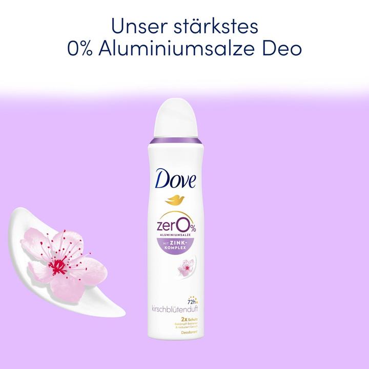 Actual product image Dove Deodorant Aerosol Spray 0% Cherry Blossom 150 ml (Spray, 150 ml)