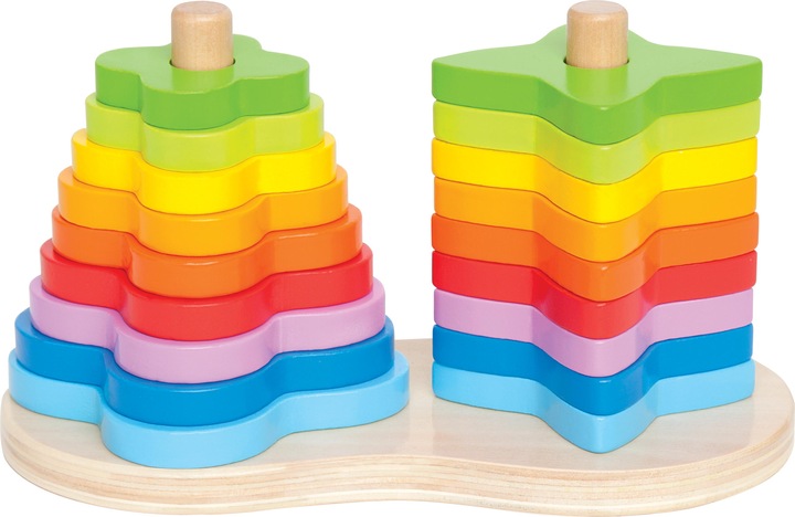 Actual product image Hape Rainbow pegging game 19 pcs.
