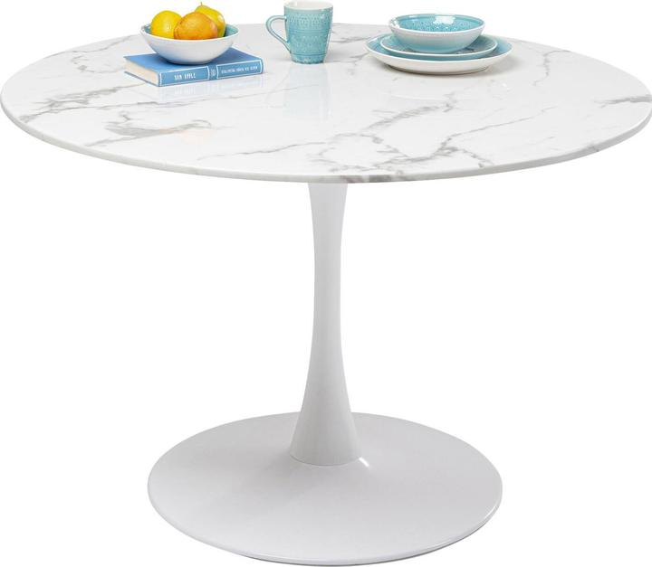 Actual product image Kare Design Table Veneto Marble White Ø110cm