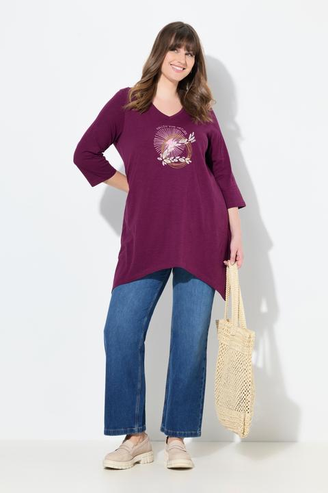 Produktbild Ulla Popken Shirt, Stickerei, V-Ausschnitt, 3/4-Arm (50, 52)