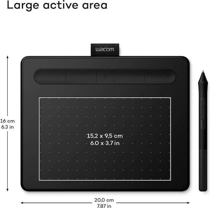 Image du produit Wacom Intuos Basic Pen S Noir (7", 2540 lpi)