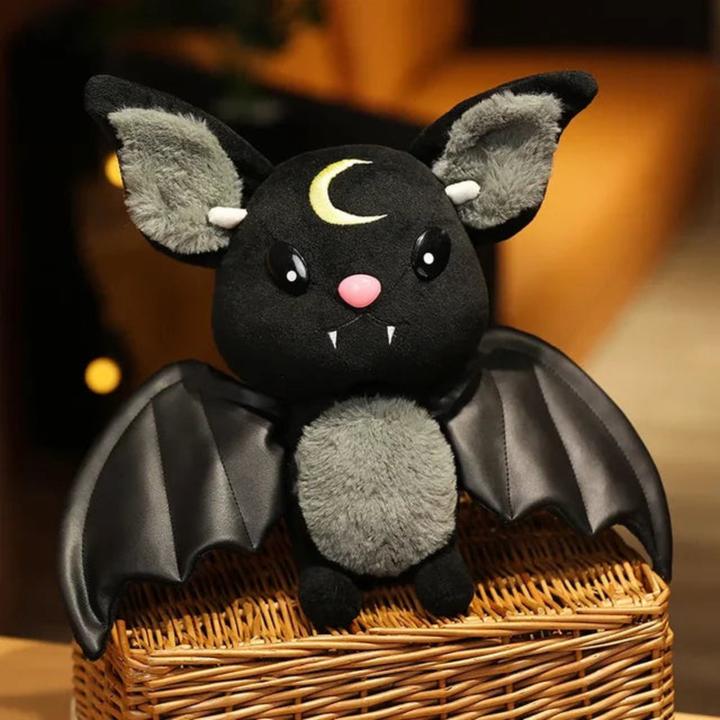 Actual product image Tinisu Bat cuddly toy 30 cm - Black soft toy moon night soft toy