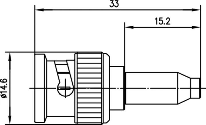 Actual product image Telegärtner BNC cable connector crimp G04 75 Ohm, crimp/crimp, standard, A2505, G04 (RG-179B/U)