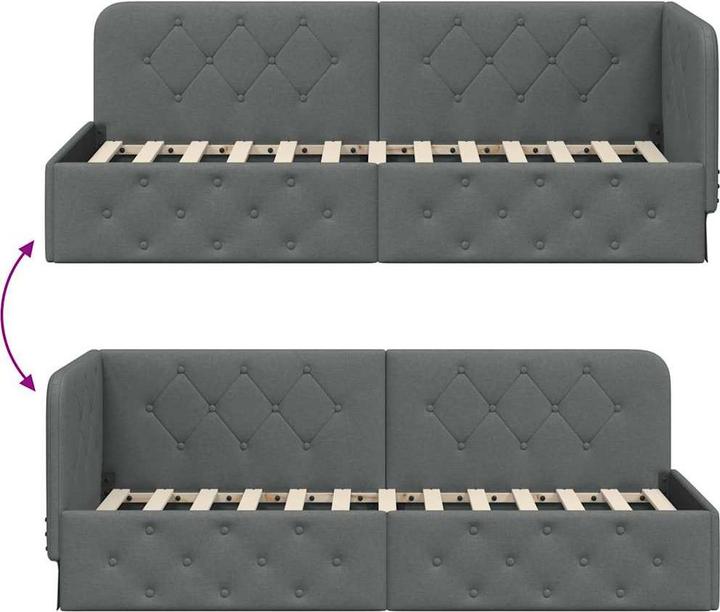 Image du produit vidaXL Eckbettgestell (80 x 200 cm)