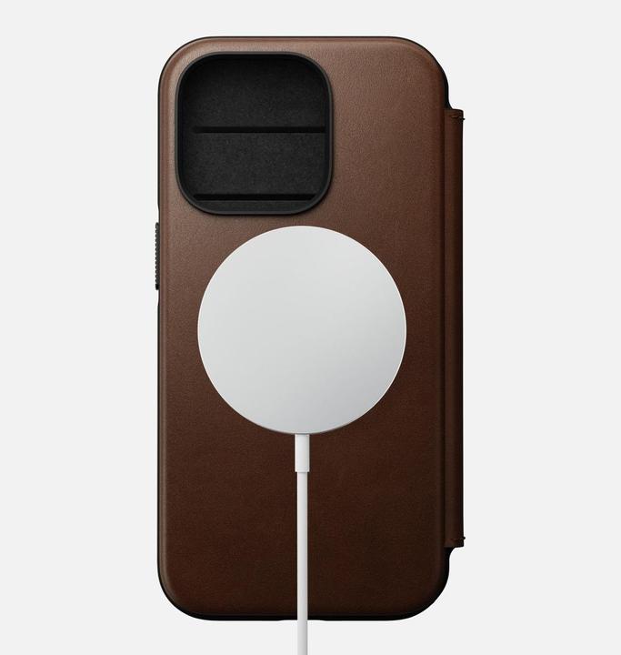 Produktbild Nomad Book Cover Modern Leather Folio iPhone 14 Pro Braun (Apple iPhone 14 Pro)