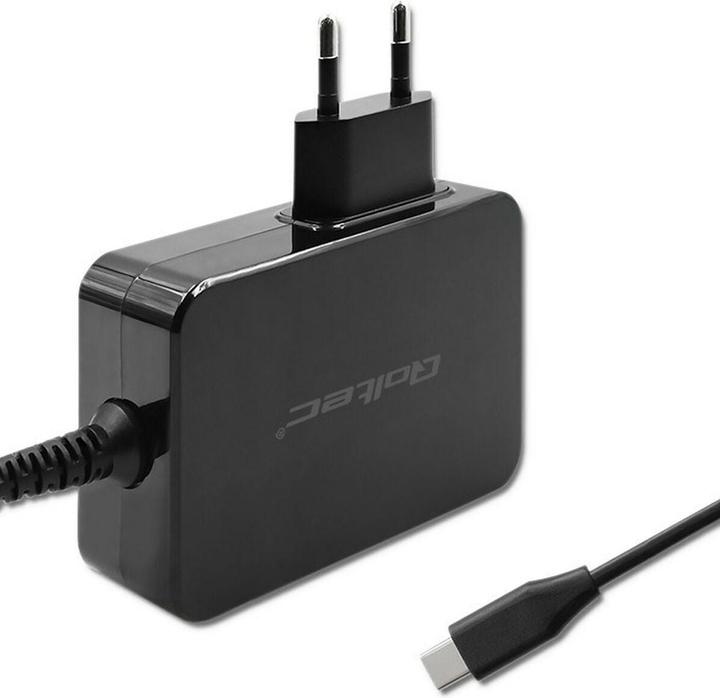 Actual product image Qoltec Ładowarka GaN POWER PRO | 1xUSB-C | 90W | 5-20V | 3-4.5A | Czarna (90 W, 1 portion)