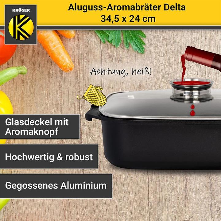Produktbild Krüger Aluguss-Bräter (Bräter + Schmortopf, Aluminium)