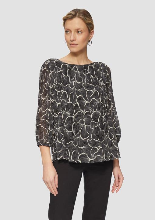 Produktbild S.Oliver Bluse Bluse in feinem Plisée mit abstrakter Musterung (44)