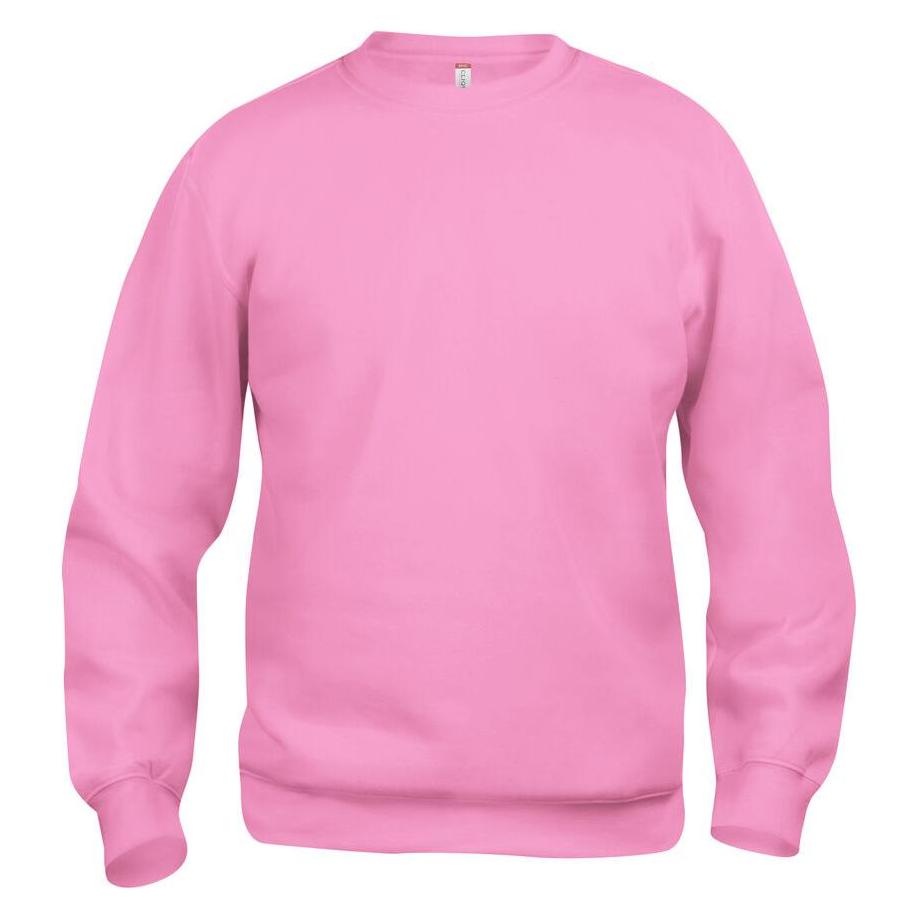 Clique, Unisex, Pullover, Sweatshirt Rundhals Basic 021030, Polyester, Baumwolle, Hellpink, Xs, Pink, (Xs)