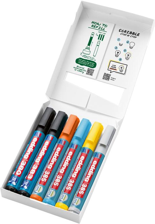 Produktbild Edding Flipchart-Marker (Bunt, 5 mm, 6 x)