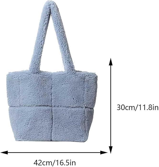 Immagine prodotto Only-Bags.Store Borsa a tracolla chic in pelliccia sintetica - versatile e leggera, perfetta per il lavoro o il