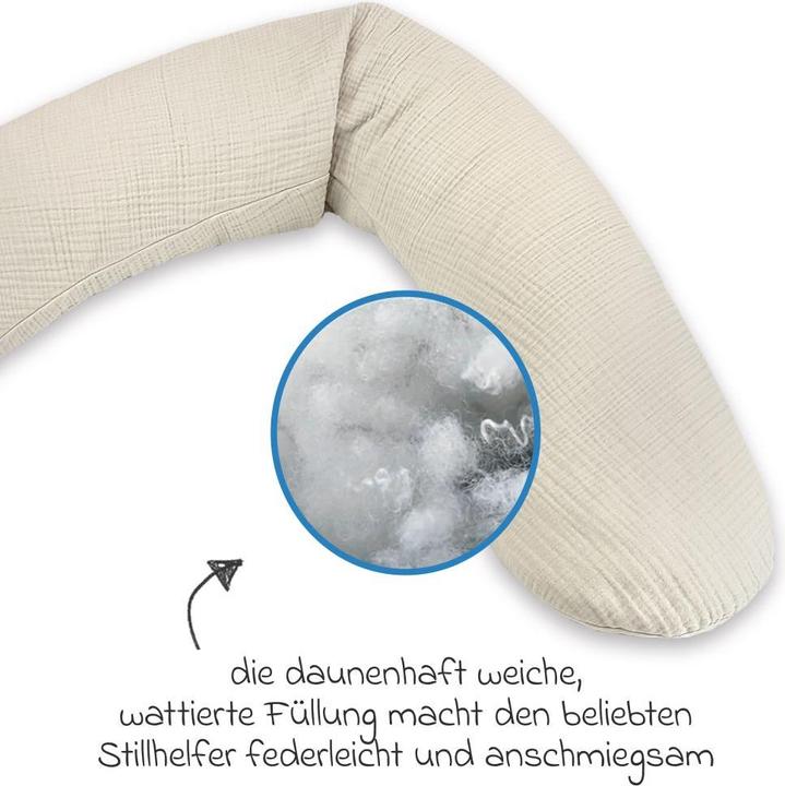 Actual product image Theraline Nursing pillow "The Original" with polyester hollow fibre filling incl. cover 190 cm (190 cm)