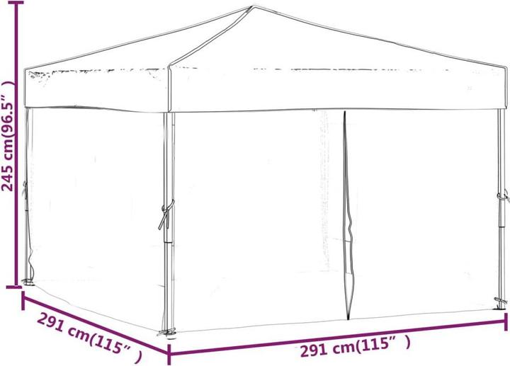 Produktbild vidaXL Partyzelt (291 cm, 291 cm)