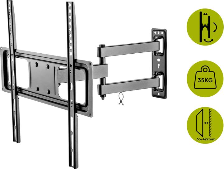 Image du produit Goobay Fullmotion de base (Mur, 35 kg, 32" - 55")