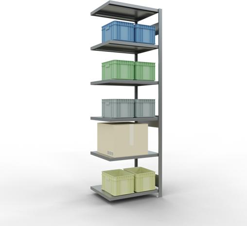 Actual product image Schulte Lagertechnik MULTIplus250 boltless add-on bay system with length bolts