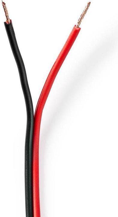 Image du produit Nedis Câble de haut-parleur 2X 0.75 mm² cuivre 100.0 m rond PVC Rouge / Noir Rouleau (100 m, 0.75 mm²² mm)