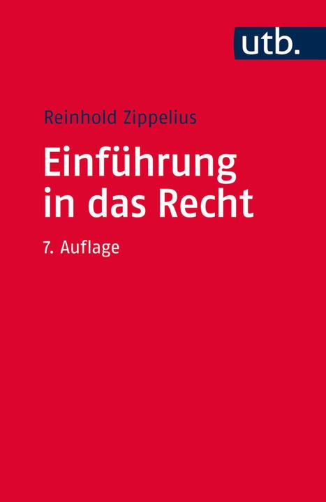 Produktbild Einführung in das Recht (Deutsch, Reinhold Zippelius, 2017)