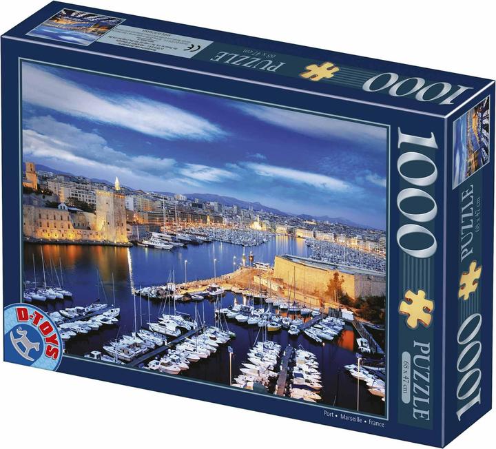 Actual product image D-Toys Jigsaw Puzzle 1000 France, Marseille harbour (1000 pieces)