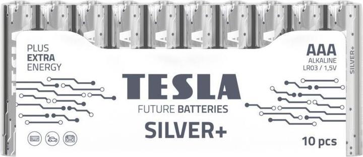 Produktbild Tesla baterie AAA SILVER+, 10ks, LR03 (10 Stk., AAA)