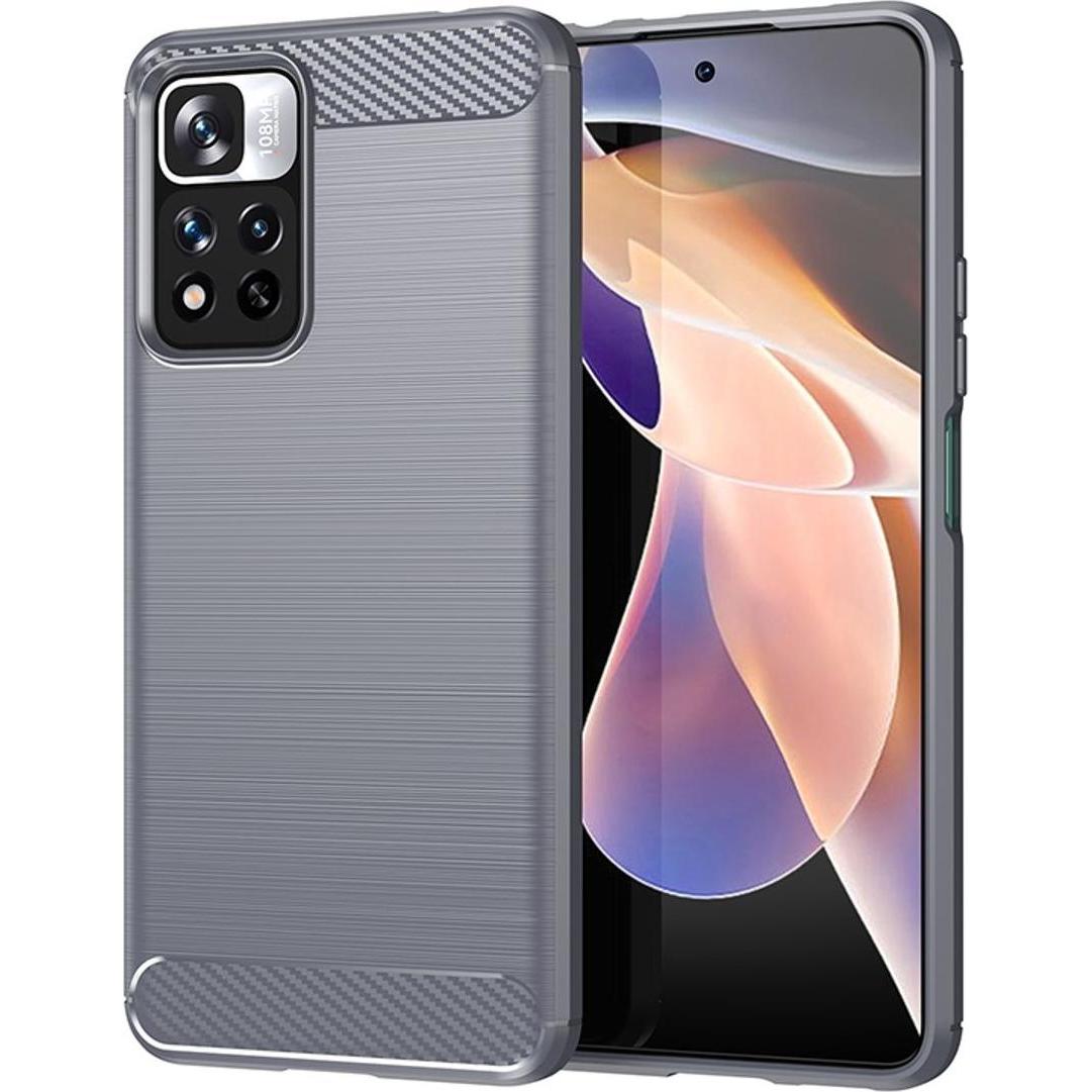 König Design Hülle Handy Schutz für Xiaomi Sony Samsung Case Cover Bumper Carbon Optik Etuis (Xiaomi Redmi Note 11 Pro+)...