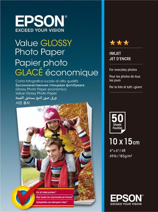 Productafbeelding Epson Waarde Glanzend Fotopapier 10 x 15 cm (183 g/m², 10 x 15 cm, 1 x)